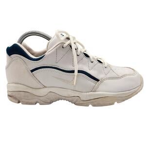 Vintage 90's Nike Cross Training Sneaker Shoes White Mystic Teal Womens Size 8.5